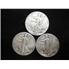 Image 1 : 1941,42 & 45-D WALKING LIBERTY HALF DOLLARS