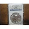 Image 1 : 2011-W BURNISHED AMERICAN SILVER EAGLE NGC MS70