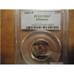 2003-P ARKANSAS QUARTER PCGS MS64