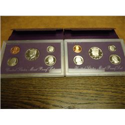 1991 & 1993 US PROOF SETS (WITH BOXES)