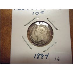 1894 NEWFOUNDLAND SILVER 10 CENTS