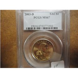 2003-D SACAGAWEA DOLLAR PCGS MS67