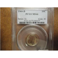 1960-D SILVER ROOSEVELT DIME PCGS MS66