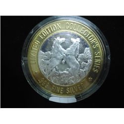 CASINO $10 SILVER TOKEN (UNC) 1995 RAINBOW