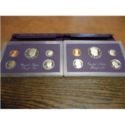 1985 & 1987 US PROOF SETS (WITH BOXES)