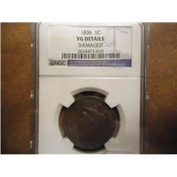 1836 US LARGE CENT NGC (VERY GOOD) DETAILS