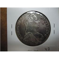 1780 AUSTRIA MARIA THERESIA THALER (SILVER)