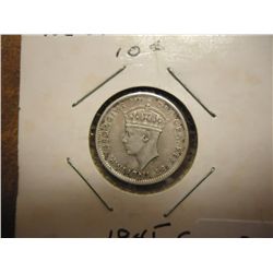 1945-C NEWFOUNDLAND SILVER 10 CENTS