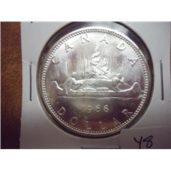 1966 CANADA SILVER DOLLAR UNC