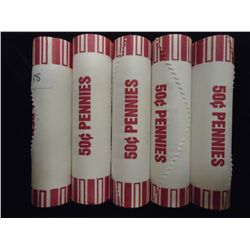 5 ROLLS OF 2009-D LINCOLN FORMATIVE YEARS CENTS