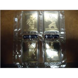 4-22KT GOLD FOIL BASEBALL CARDS