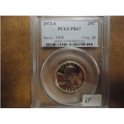 1973-S WASHINGTON QUARTER PCGS PR67