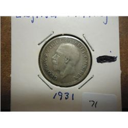 1931 GREAT BRITAIN SILVER SHILLING