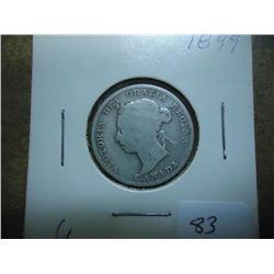 1899 CANADA SILVER 25 CENTS