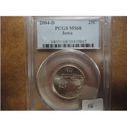 2004-D IOWA QUARTER PCGS MS68