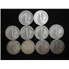 Image 2 : 10 ASSORTED 1940'S MERCURY DIMES