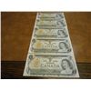 Image 1 : 5-1973 CRISP UNC CANADA $1 BILLS