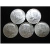 Image 1 : 5 ASSORTED 40% SILVER KENNEDY HALF DOLLARS