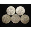 Image 2 : 5 ASSORTED 40% SILVER KENNEDY HALF DOLLARS