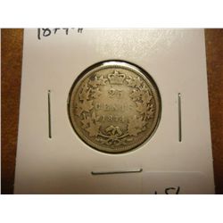 1874-H CANADA SILVER 25 CENTS