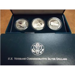 1994 US VETERANS 3 SILVER DOLLAR PF SET