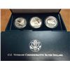 Image 1 : 1994 US VETERANS 3 SILVER DOLLAR PF SET
