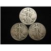 Image 1 : 1941,43 & 45-D WALKING LIBERTY HALF DOLLARS