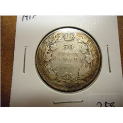 1917 CANADA SILVER 50 CENT