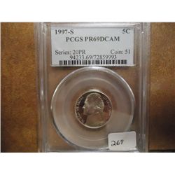 1997-S JEFFERSON NICKEL PCGS PR69 DCAM