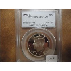 1993-S KENNEDY HALF DOLLAR PCGS PR69 DCAM