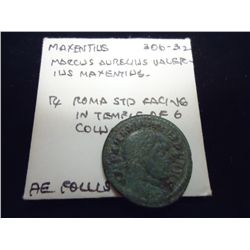 306-312 A.D. MAXENTIUS ANCIENT COIN (FINE)