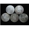 Image 2 : 5 ASSORTED 1960'S MEXICO SILVER PESOS