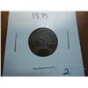 Image 1 : 1875 INDIAN HEAD CENT  PAPER GLUED ON REV.