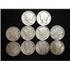 Image 1 : 10 ASSORTED 1940'S MERCURY DIMES