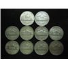 Image 2 : 10 ASSORTED 35% SILVER JEFFERSON WAR NICKELS
