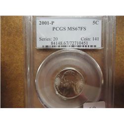 2001-P JEFFERSON NICKEL PCGS MS67 FS