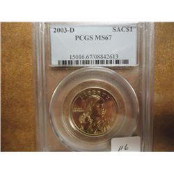2003-D SACAGAWEA DOLLAR PCGS MS67