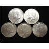 Image 1 : 5 ASSORTED 40% SILVER KENNEDY HALF DOLLARS