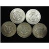 Image 2 : 5 ASSORTED 40% SILVER KENNEDY HALF DOLLARS