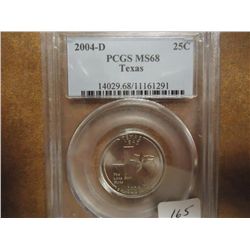 2004-D TEXAS QUARTER PCGS MS68