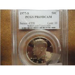 1977-S KENNEDY HALF DOLLAR PCGS PR69 DCAM