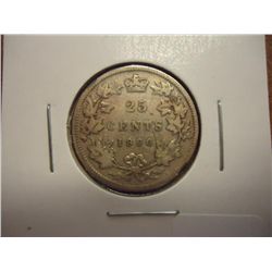 1900 CANADA SILVER 25 CENTS