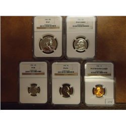 1962 US SILVER PROOF SET ALL NGC SLABS SEE DESC.