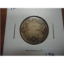 1872-H CANADA SILVER 25 CENTS