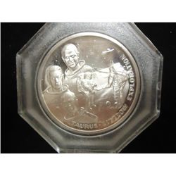 26 GRAM SILVER APOLLO XVII SPACE MEDAL PROOF