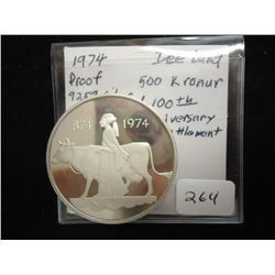 1974 ICELAND SILVER PROOF 500 KRONUR