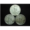 Image 1 : 1940,42-D & 43-S WALKING LIBERTY HALF DOLLARS