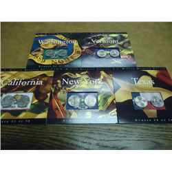 5 ASSORTED US MINT 50 STATE QUARTER P & D SETS