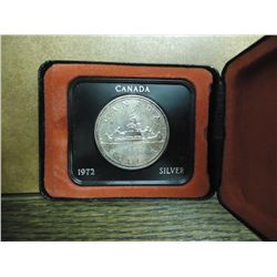 1972 CANADA SILVER DOLLAR UNC .7234 OZ. ASW