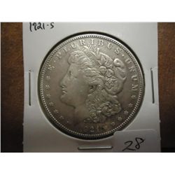 1921-S MORGAN SILVER DOLLAR